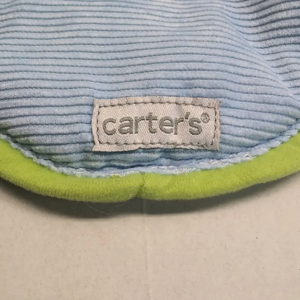 Carter's‎ Monkey Crib Toy Plush Baby Rattle Teether Hanging Blue Green Brown